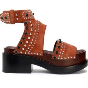 3.1 Philip Lim Brown Suede Nashville Platform Sandals